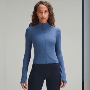 Lululemon Define Cropped Jacket Nulu Pitch Blue Size 10 W3FFHS